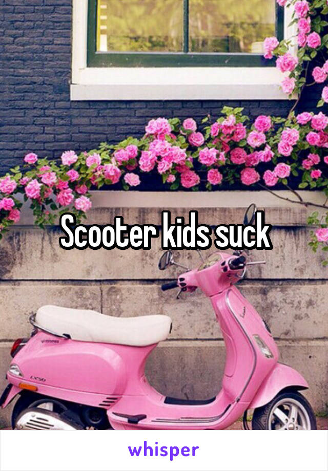 Scooter kids suck