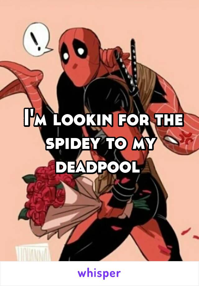  I'm lookin for the spidey to my deadpool 