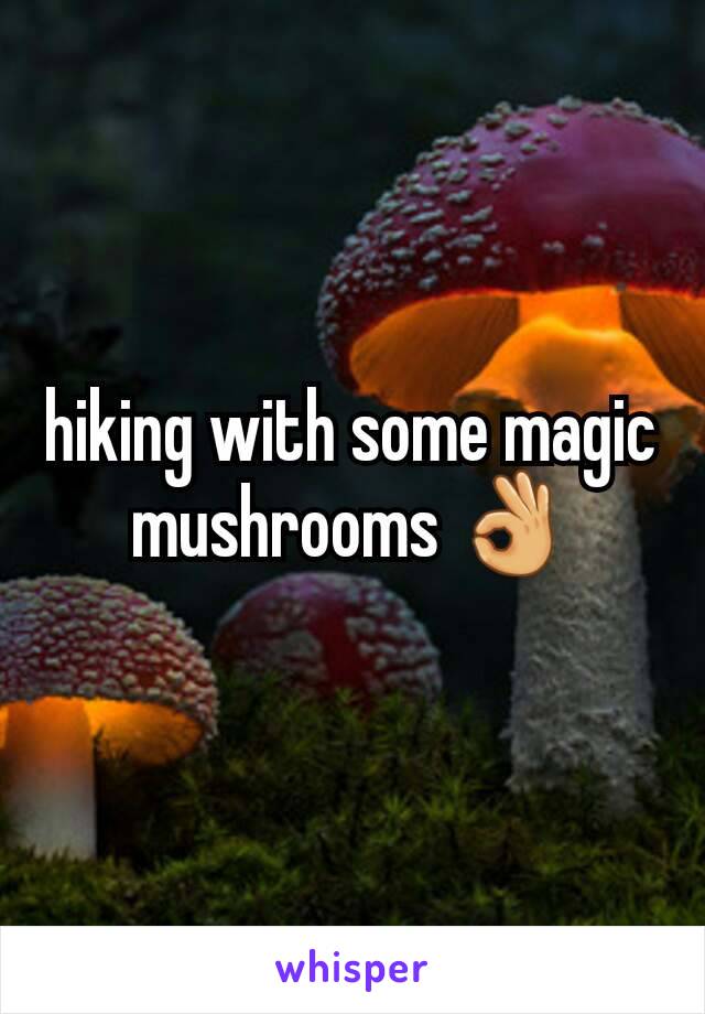 hiking with some magic mushrooms 👌