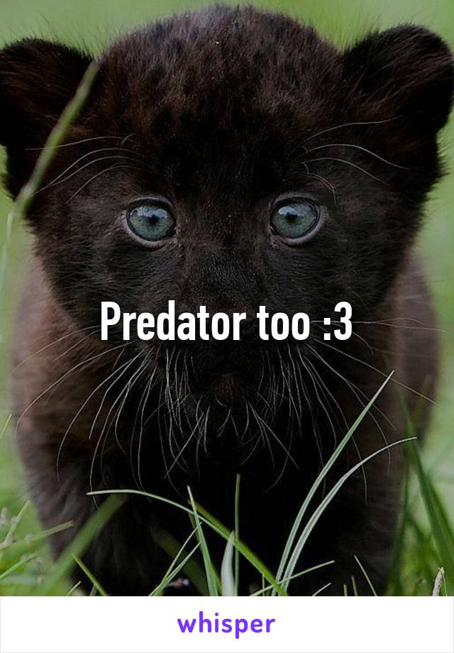 Predator too :3