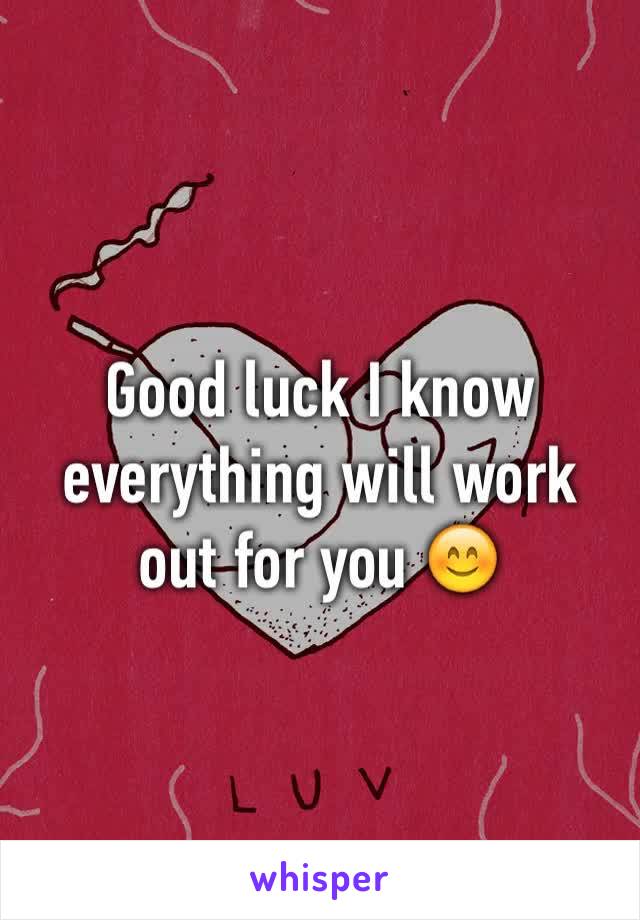 Good luck I know everything will work out for you 😊
