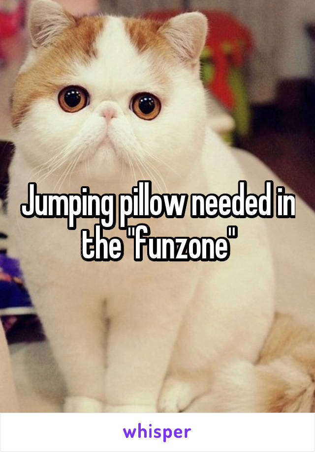 Jumping pillow needed in the "funzone"