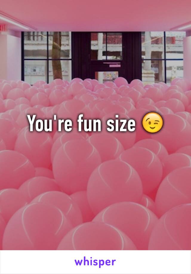 You're fun size 😉