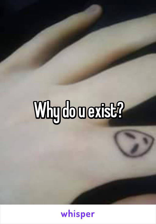 Why do u exist?