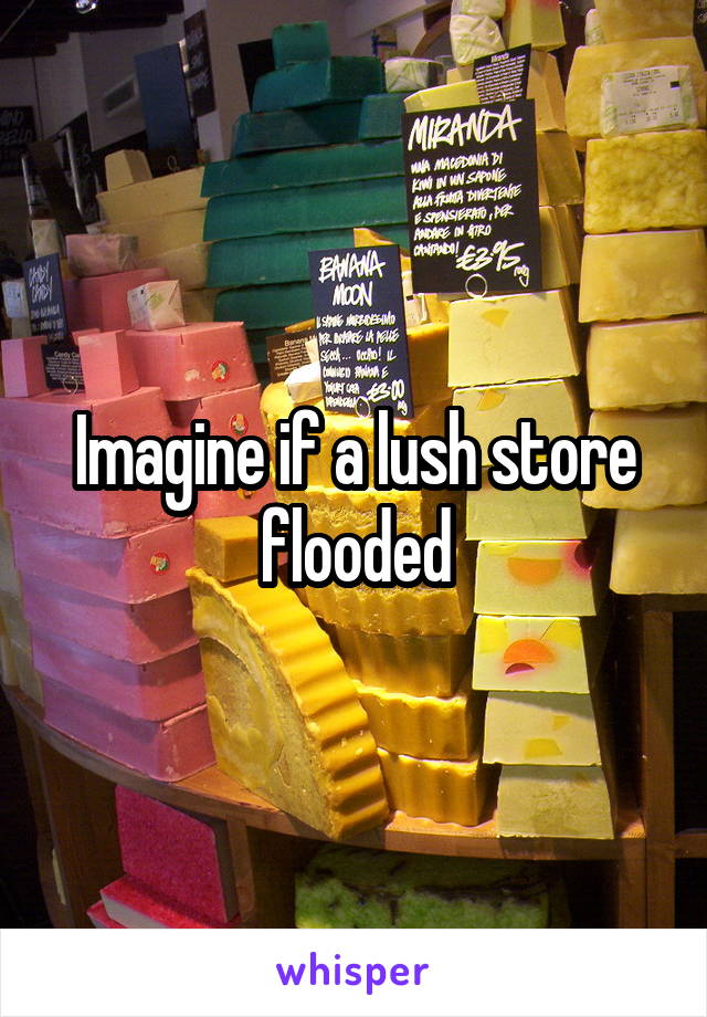 Imagine if a lush store flooded
