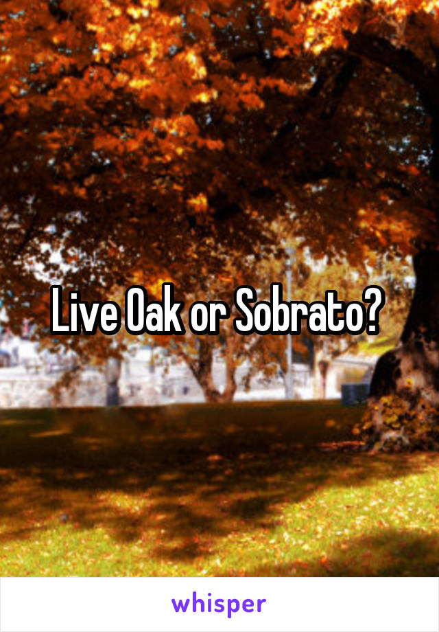 Live Oak or Sobrato? 