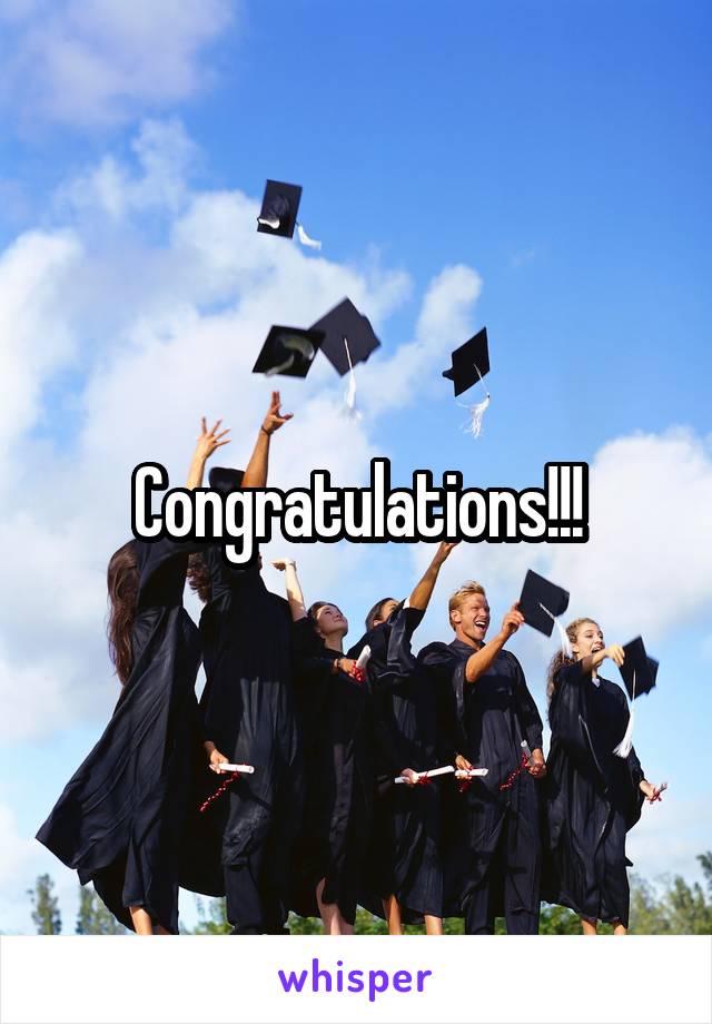 Congratulations!!!