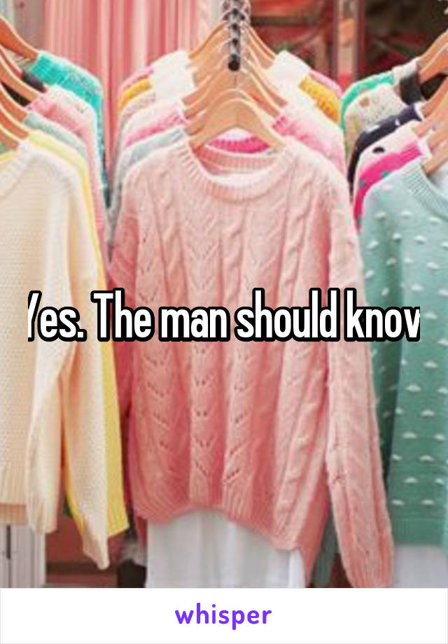 Yes. The man should know