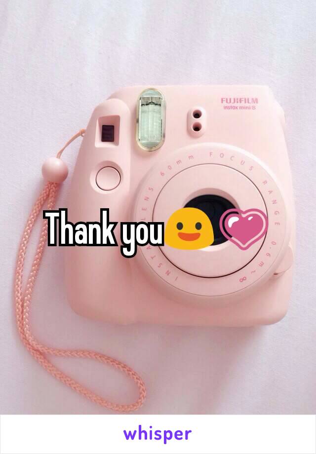 Thank you😃💗