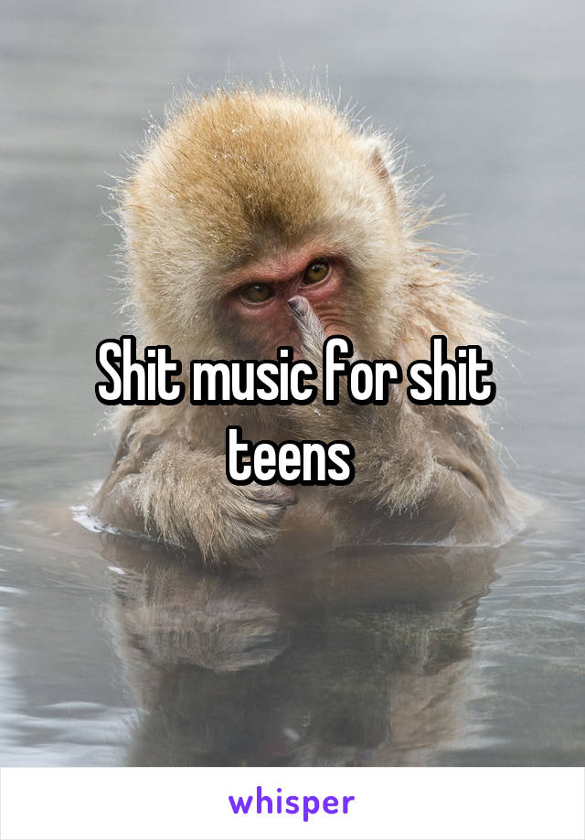Shit music for shit teens 