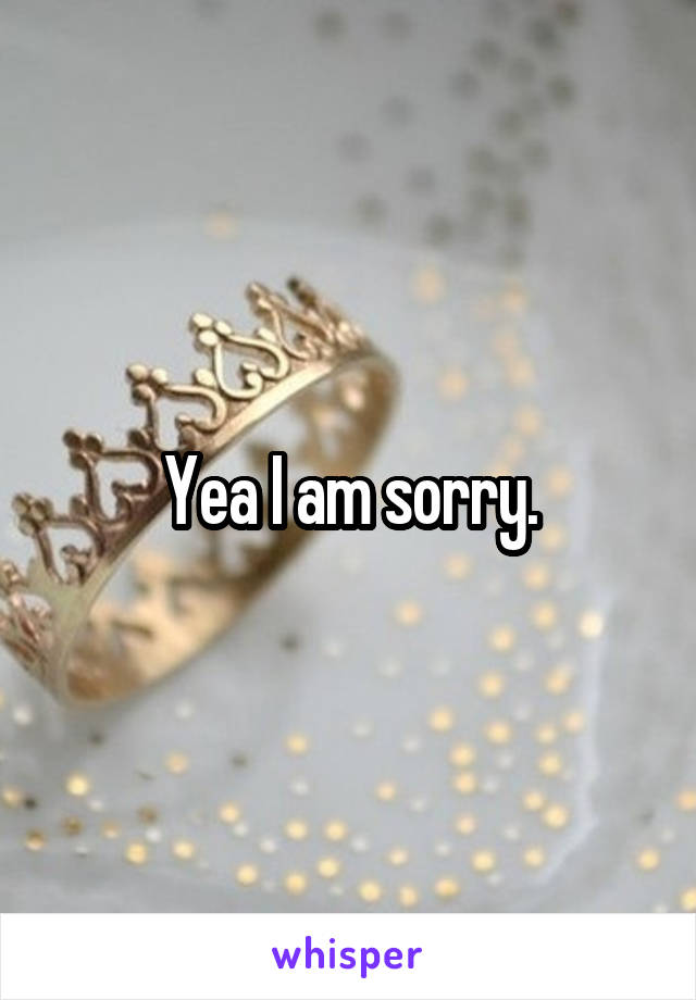 Yea I am sorry.