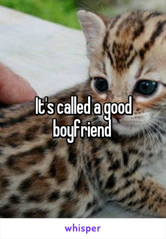 It's called a good boyfriend 
