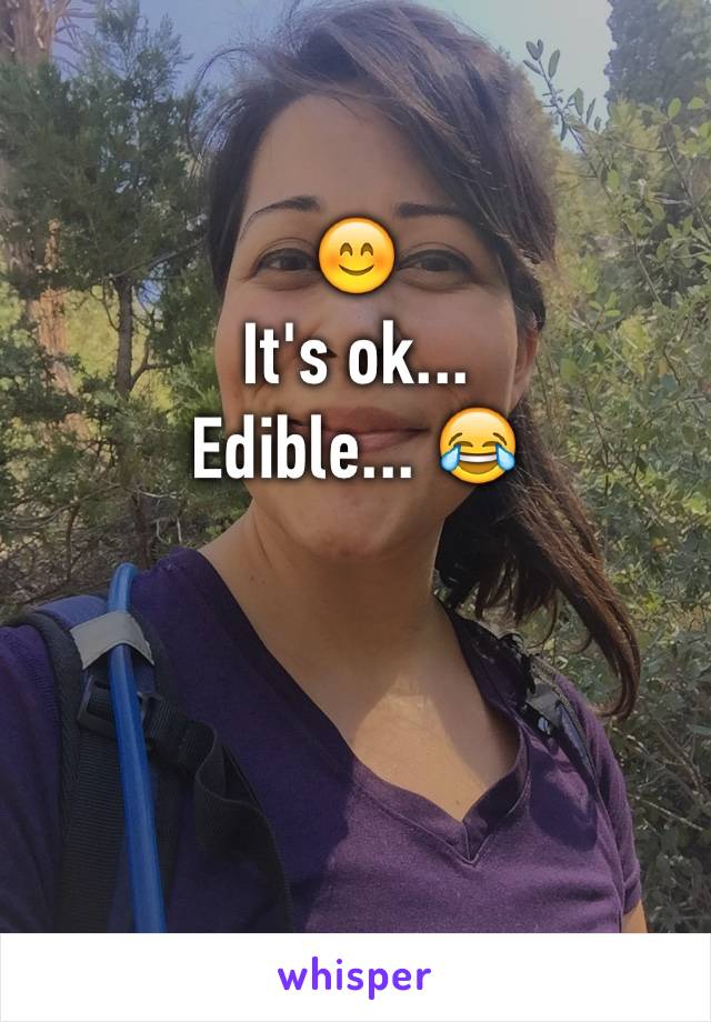 😊
It's ok...
Edible... 😂