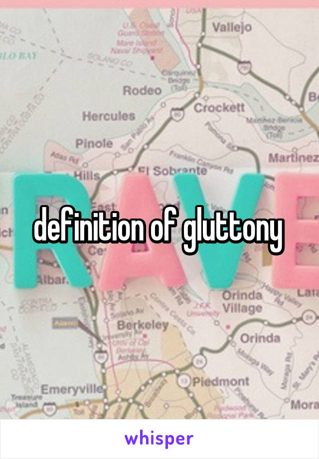 definition of gluttony 