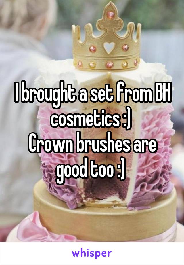 I brought a set from BH cosmetics :) 
Crown brushes are good too :) 