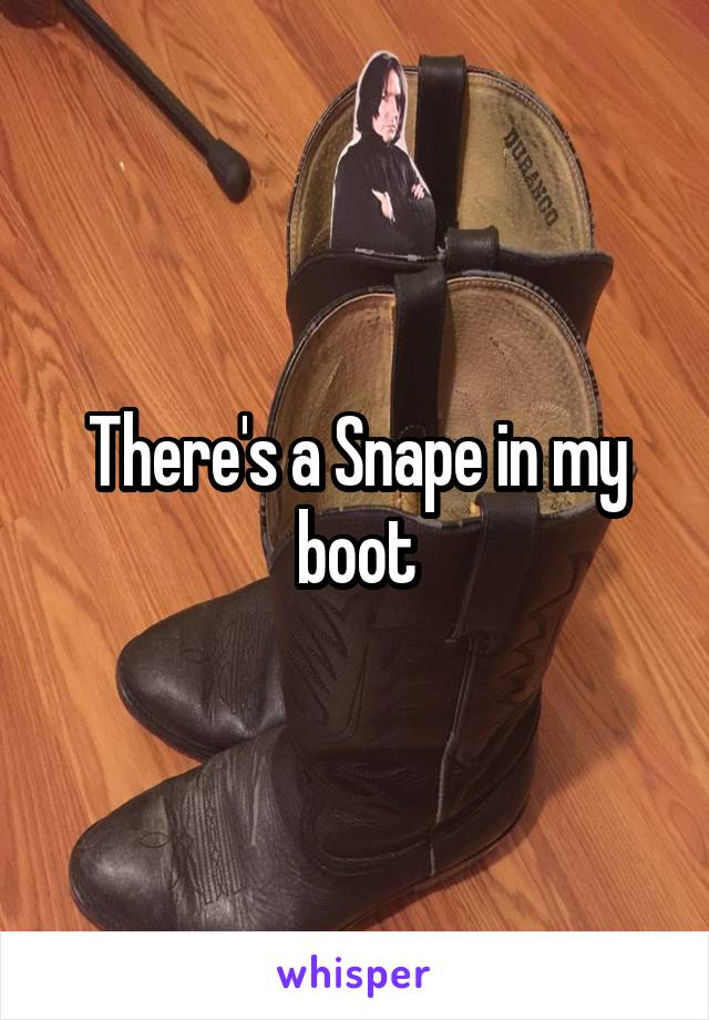 There's a Snape in my boot