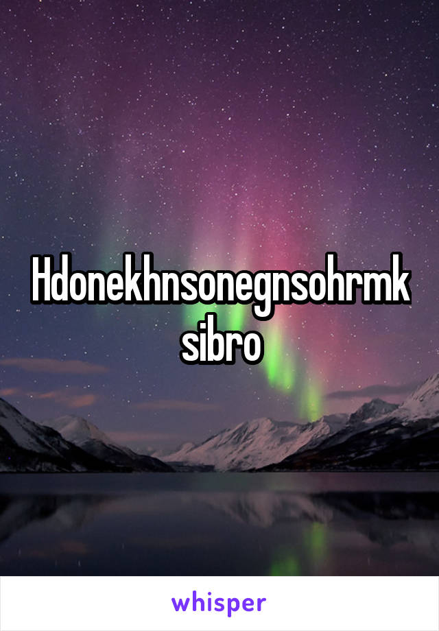 Hdonekhnsonegnsohrmksibro