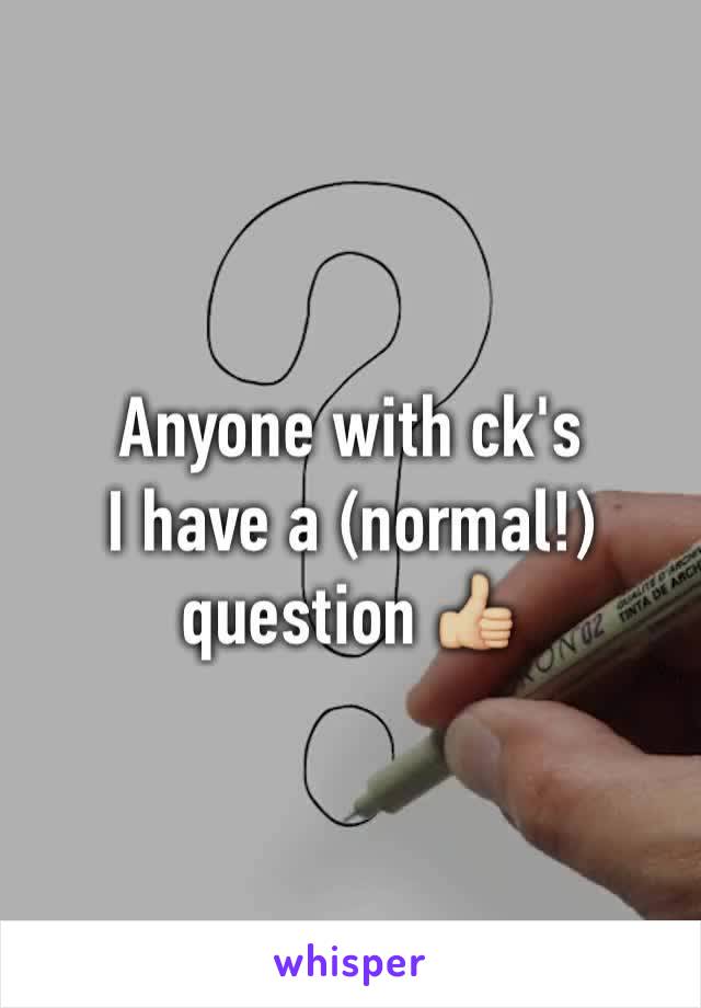 Anyone with ck's
I have a (normal!) question 👍🏼