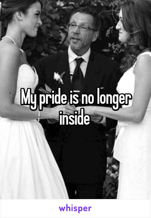 My pride is no longer inside 