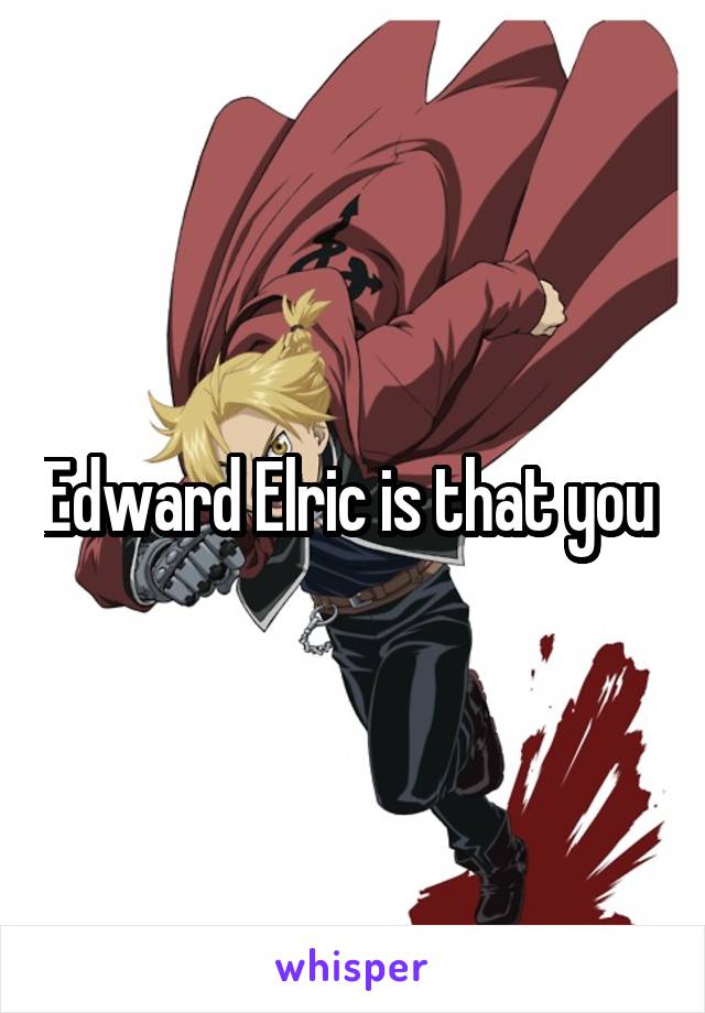 Edward Elric is that you 