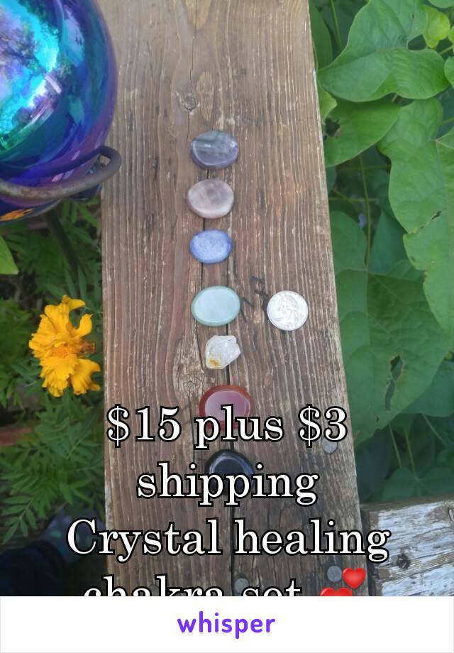 $15 plus $3 shipping
Crystal healing chakra set 💕