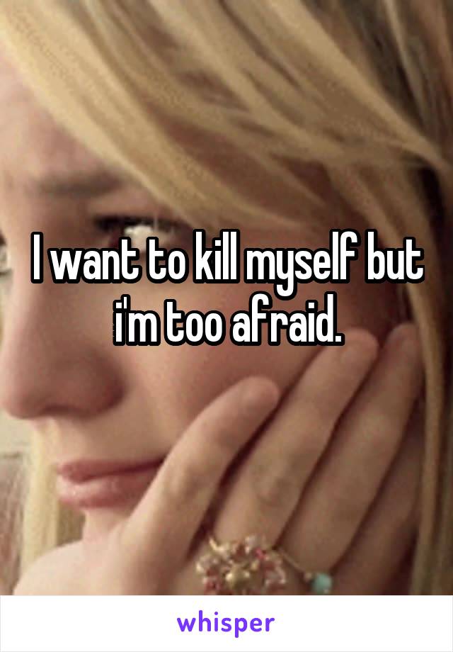 I want to kill myself but i'm too afraid.
