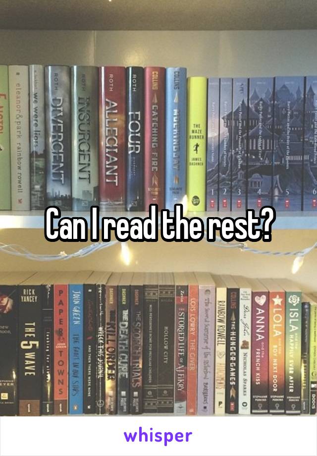 Can I read the rest?