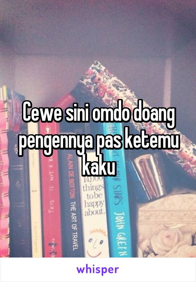 Cewe sini omdo doang pengennya pas ketemu kaku