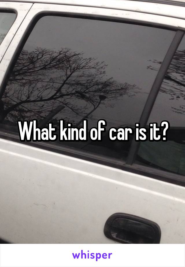 What kind of car is it?