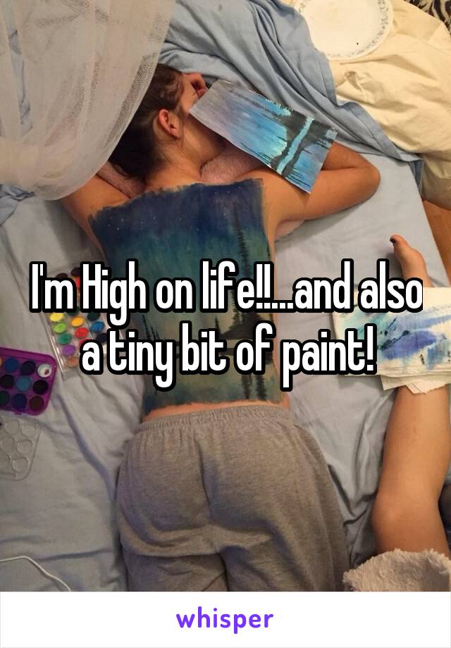 I'm High on life!!...and also a tiny bit of paint!