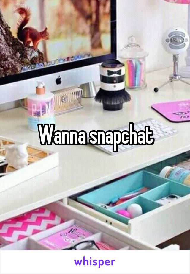 Wanna snapchat