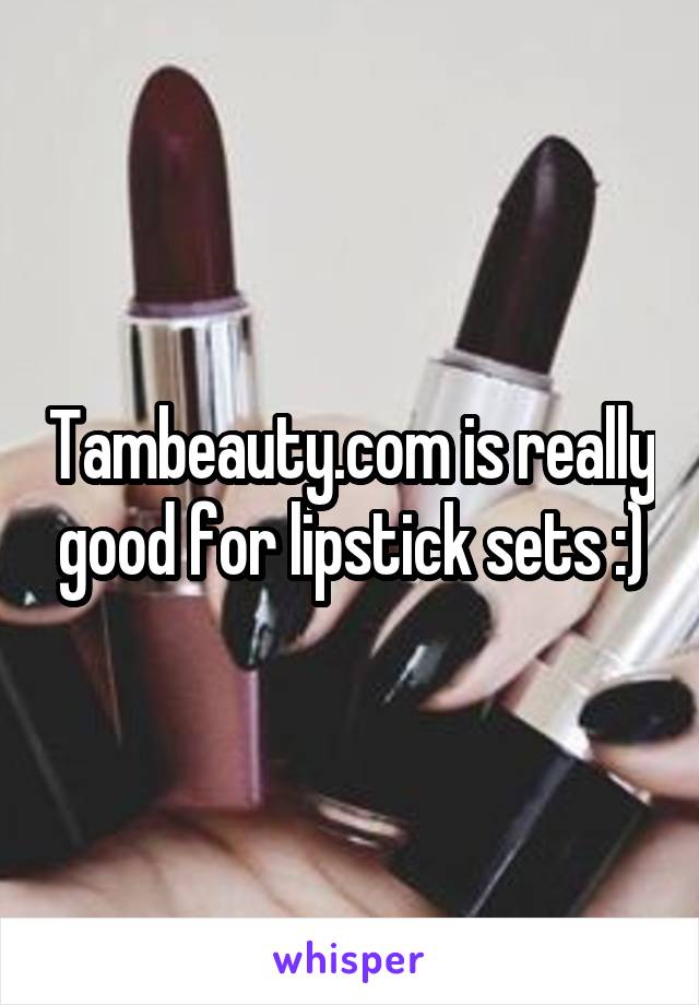 Tambeauty.com is really good for lipstick sets :)