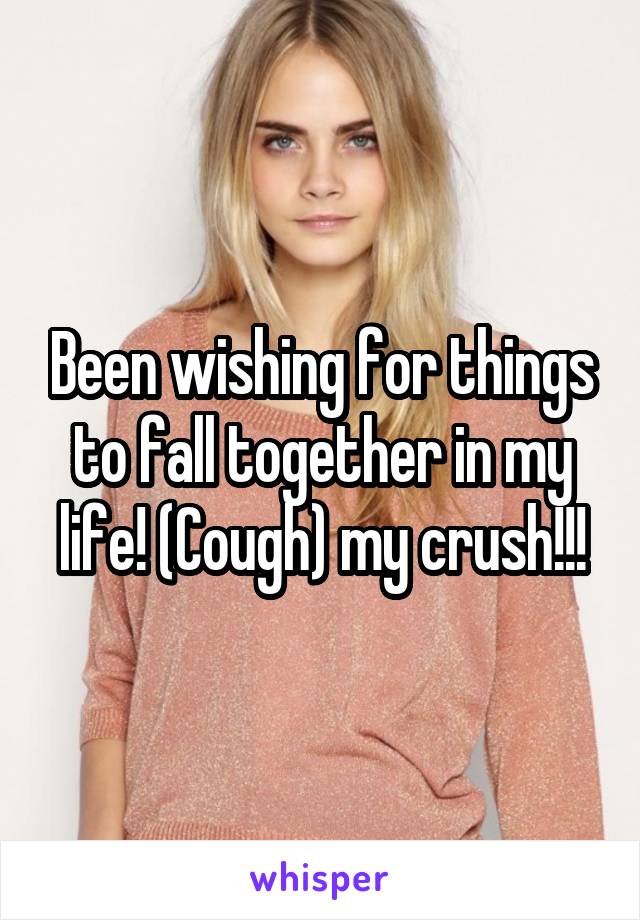 Been wishing for things to fall together in my life! (Cough) my crush!!!