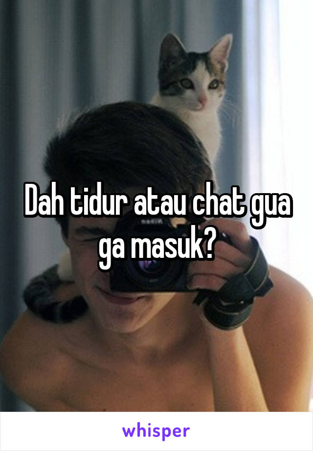 Dah tidur atau chat gua ga masuk?