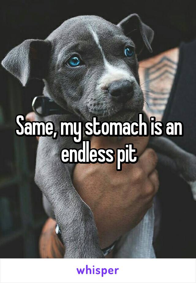 Same, my stomach is an endless pit