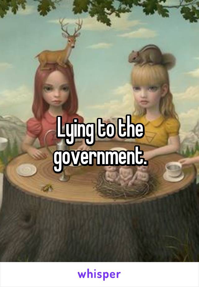 Lying to the government.