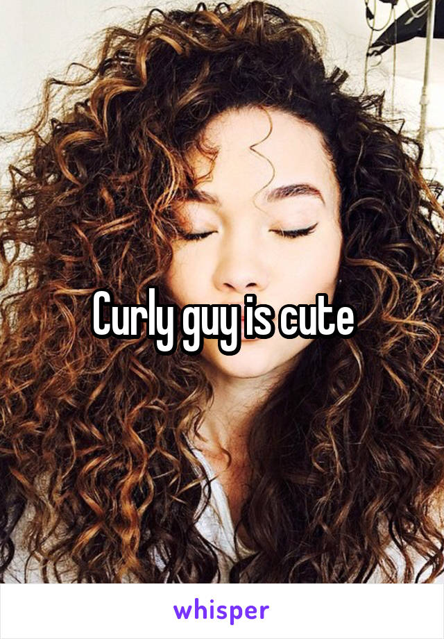 Curly guy is cute