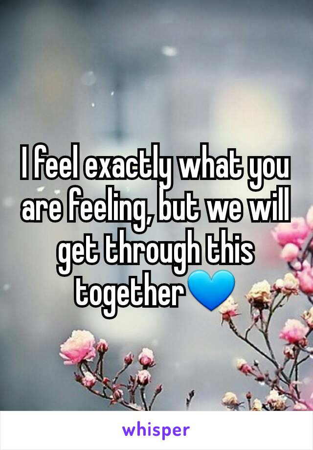 I feel exactly what you are feeling, but we will get through this together💙