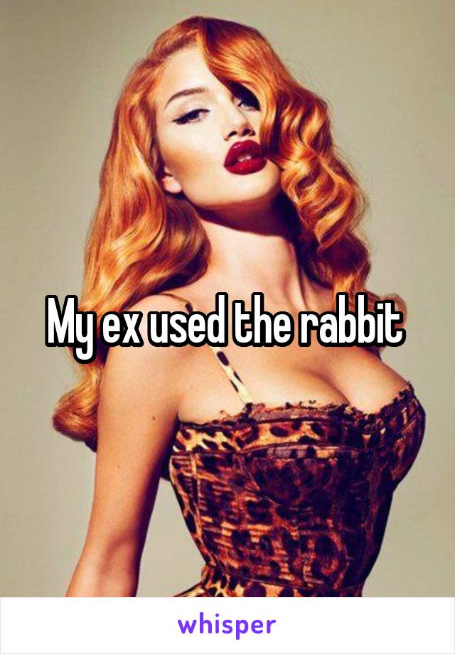 My ex used the rabbit 