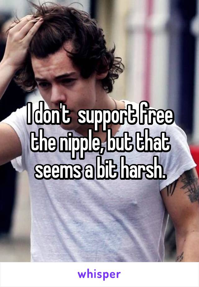 I don't  support free the nipple, but that seems a bit harsh.