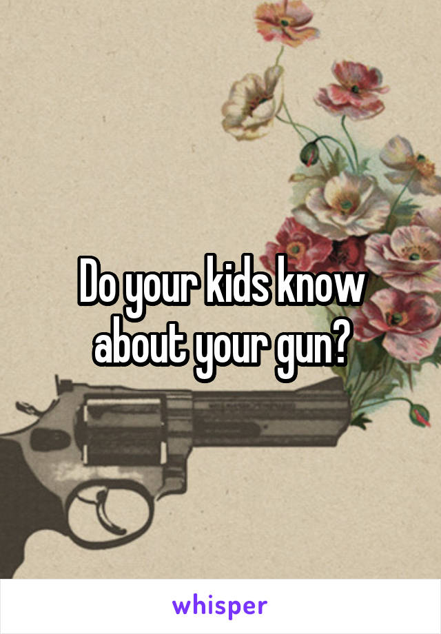 Do your kids know about your gun?