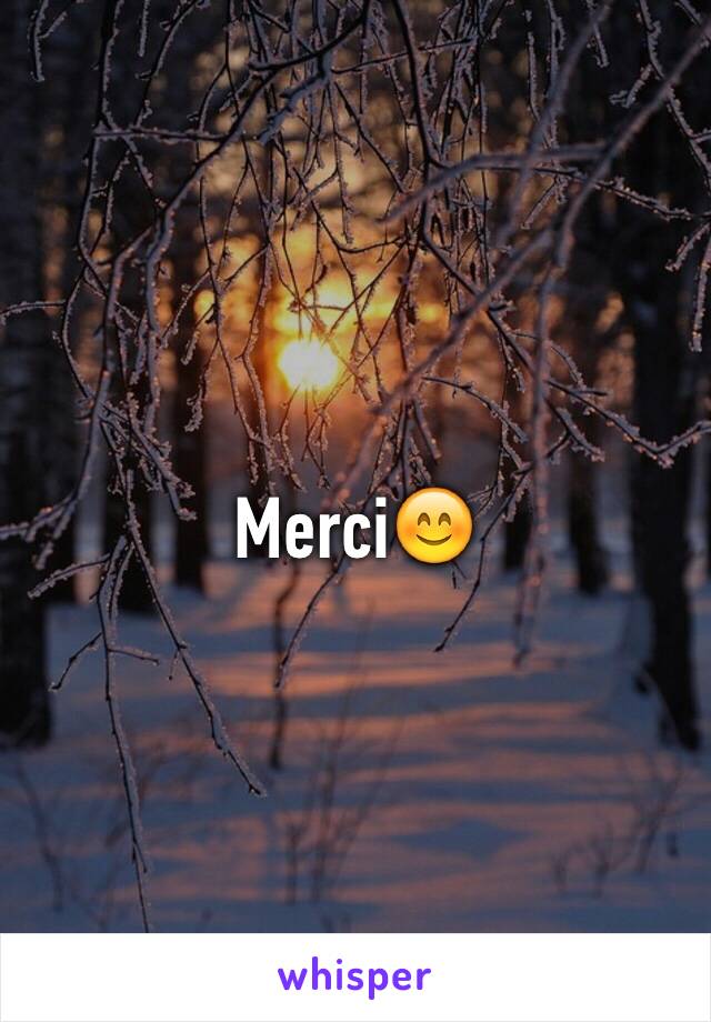 Merci😊