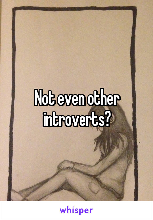 Not even other introverts?