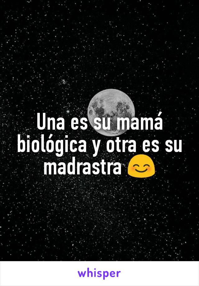 Una es su mamá biológica y otra es su madrastra 😊