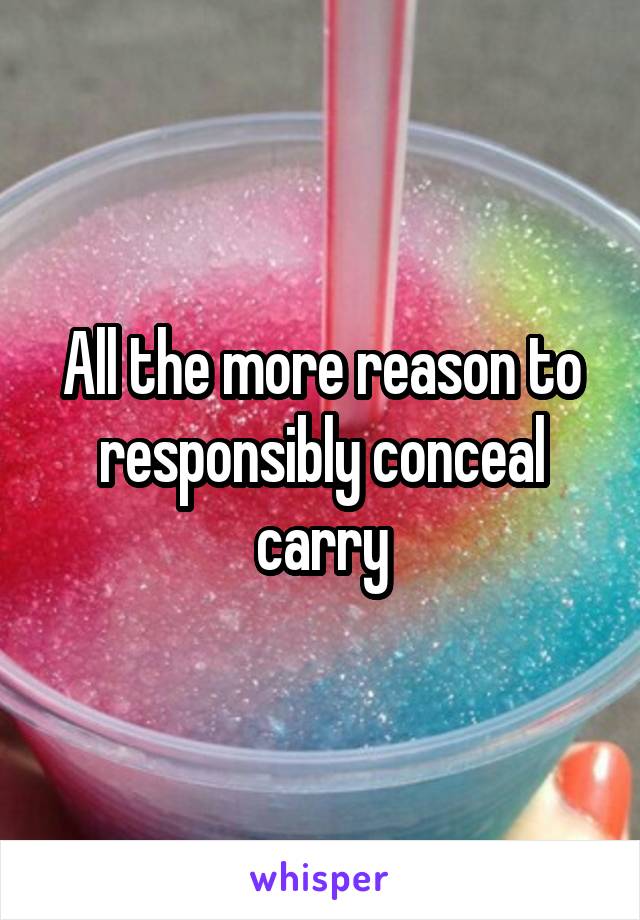 All the more reason to responsibly conceal carry