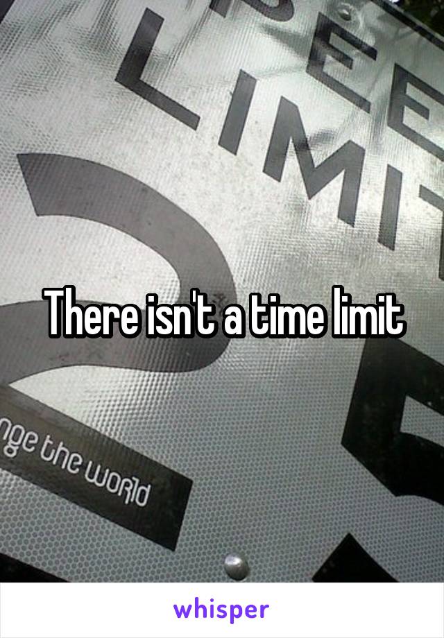 There isn't a time limit