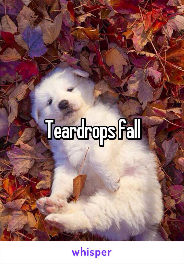 Teardrops fall