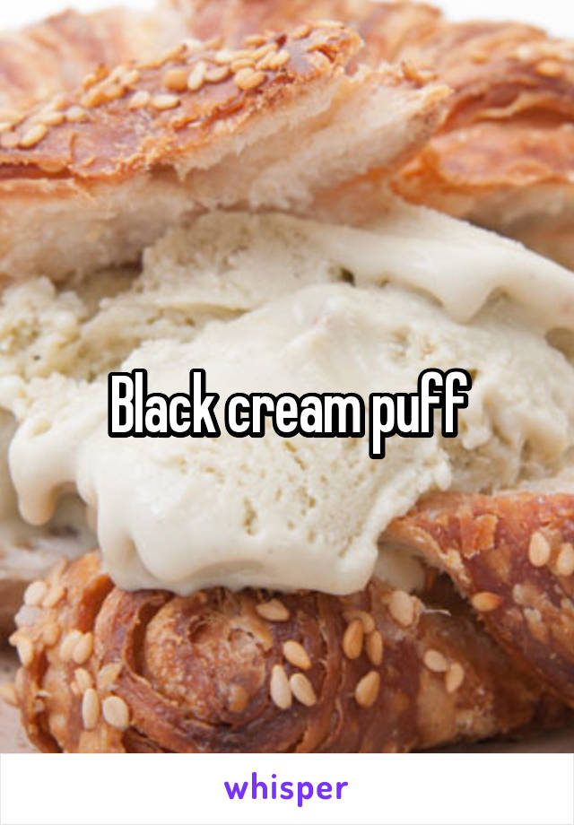 Black cream puff