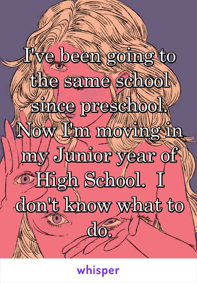 I've been going to the same school since preschool. Now I'm moving in my Junior year of High School.  I don't know what to do.