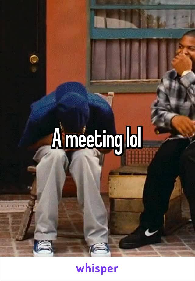 A meeting lol 